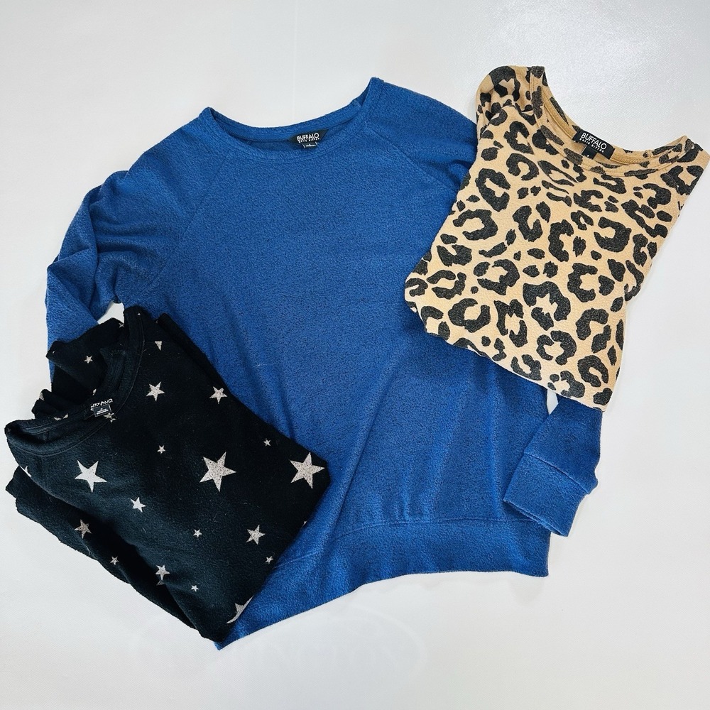 Buffalo David Bitton Women's Sweatshirt Lot of 3 Size S Cozy Lounge Pullovers